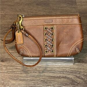 Vintage Coach Corset Leather Wristlet